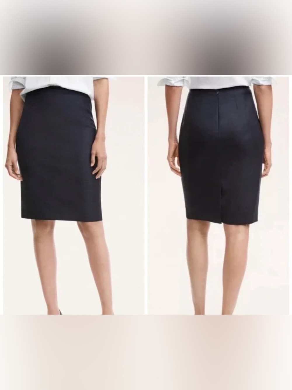 Brooks Brothers Classic Black Pencil Skirt Italian woven- Professional Wear